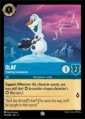 Disney Lorcana set 4 Ursula's Return. Olaf "Trusting Companion" common trading card.