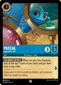 Disney Lorcana set 4 Ursula's Return. Pascal "Inquisitive Pet" common trading card.