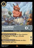 Disney Lorcana set 4 Ursula's Return. Philoctetes "No-Nonsense Instructor" rare trading card.