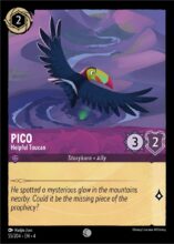 Disney Lorcana set 4 Ursula's Return. Pico "Helpful Toucan" common trading card.