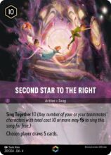 Disney Lorcana set 4 Ursula's Return. Second Star to the Right enchanted trading card.