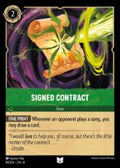 Disney Lorcana set 4 Ursula's Return. Signed Contract uncommon trading card.