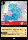 Disney Lorcana set 4 Ursula's Return. Sisu "Empowered Sibling" legendary trading card.