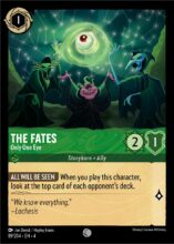 Disney Lorcana set 4 Ursula's Return. The Fates "Only One Eye" common trading card.