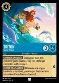 Disney Lorcana set 4 Ursula's Return. Triton "Young Prince" uncommon trading card.