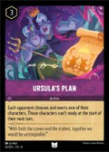 Disney Lorcana set 4 Ursula's Return. Ursula's Plan uncommon trading card.