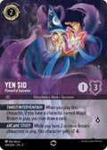 Disney Lorcana set 4 Ursula's Return. Yen Sid "Powerful Sorcerer" enchanted trading card.