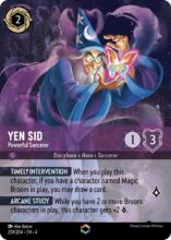 Disney Lorcana set 4 Ursula's Return. Yen Sid "Powerful Sorcerer" enchanted trading card.