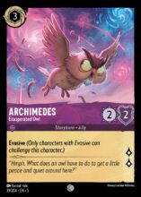Disney Lorcana set 5 Shimmering Skies. Archimedes "Exasperated Owl" common trading card.