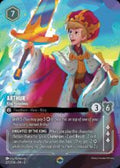 Disney Lorcana Set 5 Shimmering Skies. Arthur "King Victorious" enchanted trading card.