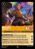 Disney Lorcana set 5 Shimmering Skies. Kristoff "Reindeer Keeper" rare trading card.