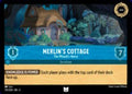 Disney Lorcana set 5 Shimmering Skies. Merlin's Cottage "Wizards Home" uncommon trading card.
