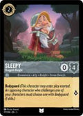 Disney Lorcana set 5 Shimmering Skies. Sleepy "Sluggish Knight" uncommon trading card.