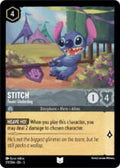 Disney Lorcana set 5 Shimmering Skies. Stitch "Team Underdog" uncommon trading card.