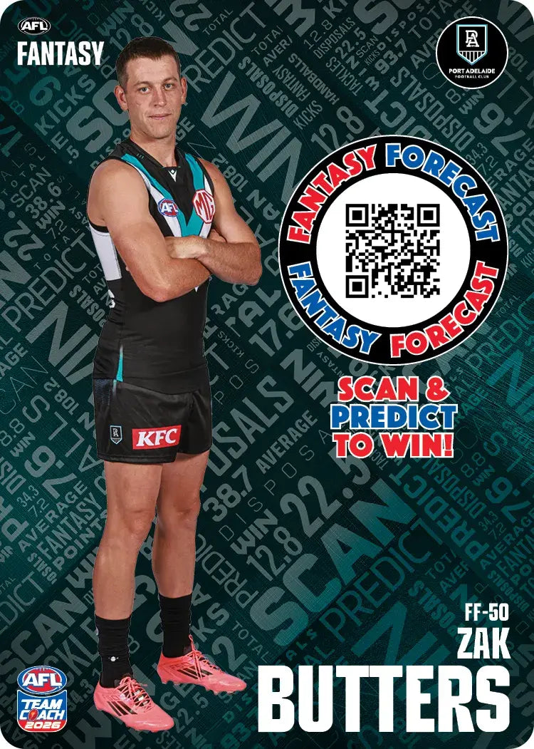 Teamcoach 2026 Fantasy Forecast #FF50 - Zak Butters - Port Adelaide