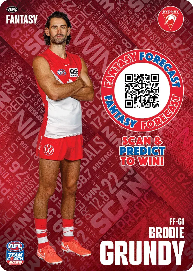 Teamcoach 2026 Fantasy Forecast #FF61 - Brodie Grundy - Sydney Swans