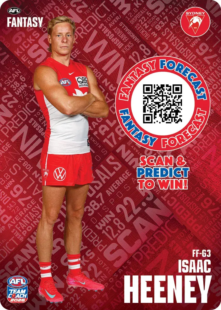 Teamcoach 2026 Fantasy Forecast #FF63 - Isaac Heeney - Sydney Swans