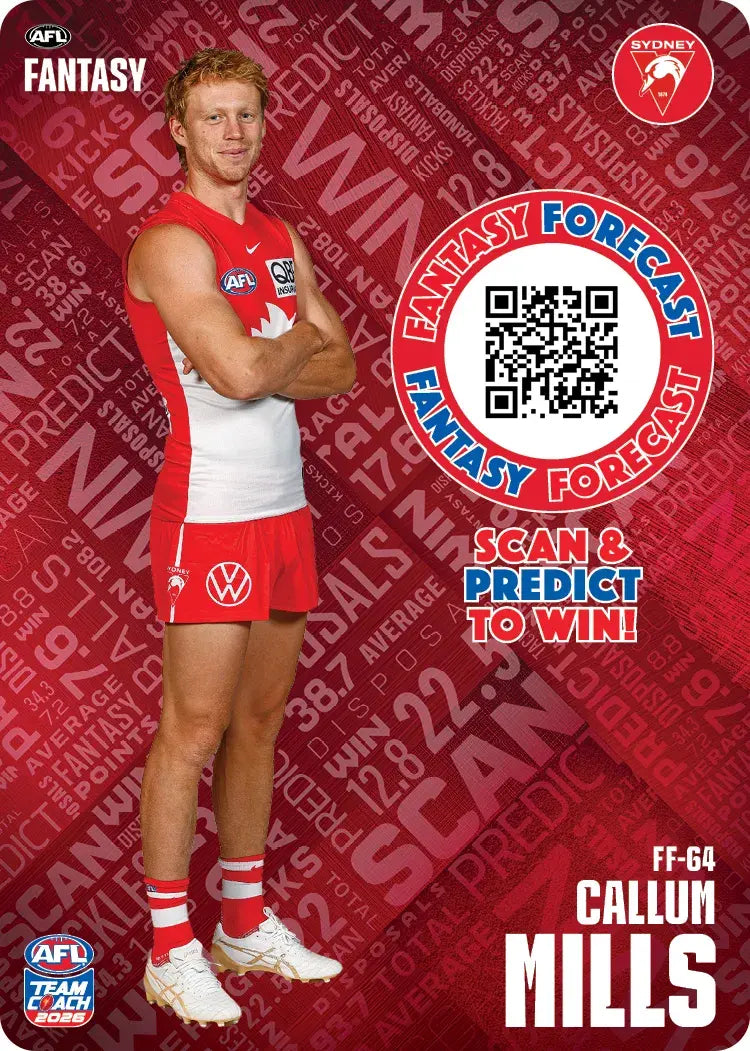 Teamcoach 2026 Fantasy Forecast #FF64 - Callum Mills - Sydney Swans