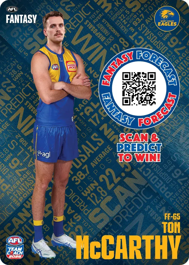 Teamcoach 2026 Fantasy Forecast #FF65 - Tom McCarthy - West Coast Eagles