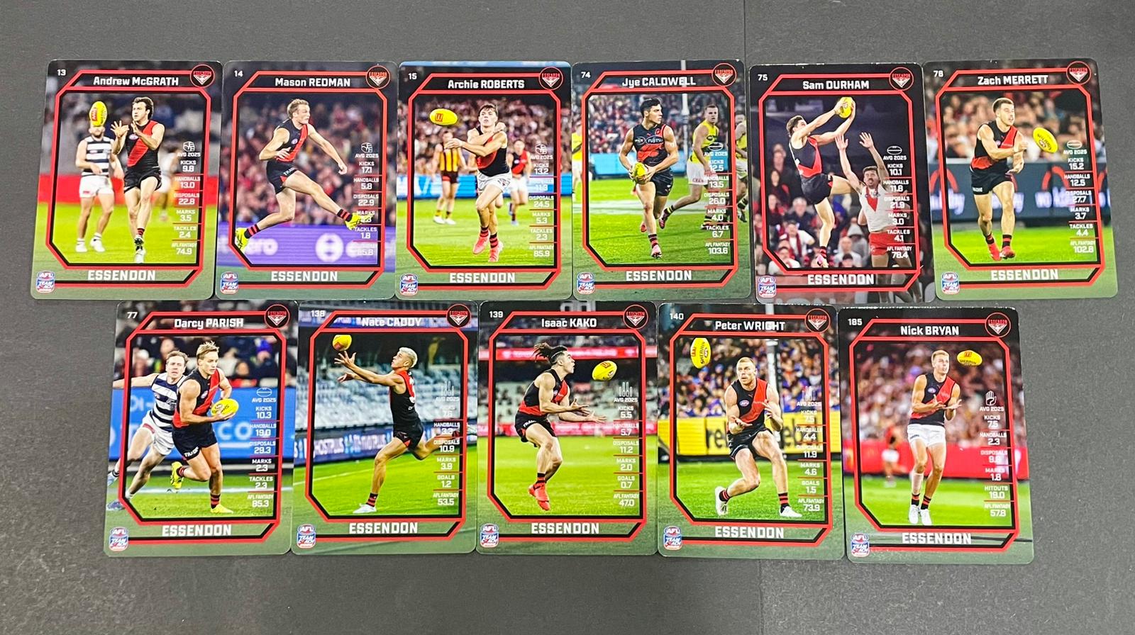 Teamcoach 2026 Base Team Set - Essendon Bombers
