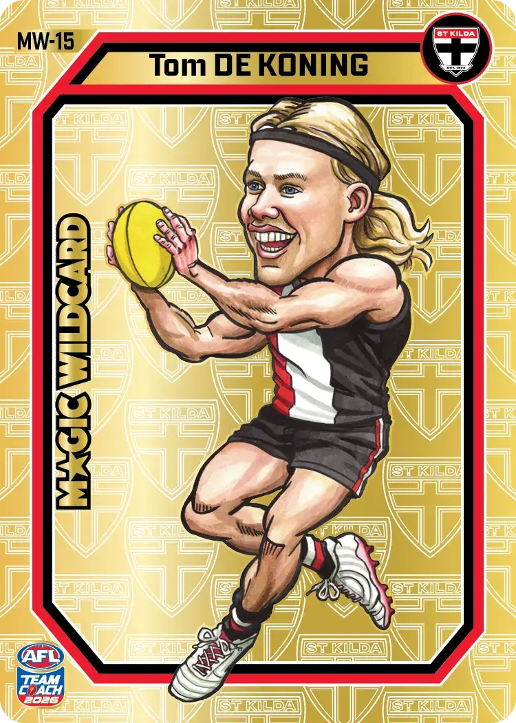 Teamcoach 2026 Magic Wildcards Gold MW-15 Tom De Koning - St Kilda Saints