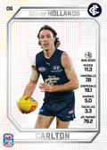 Teamcoach 2026 Base Pearl Card #06 Oliver Hollands - Carlton Blues