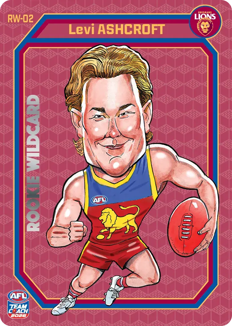 Teamcoach 2026 Rookie Wildcards Team RW-02 Levi Ashcroft - Brisbane Lions