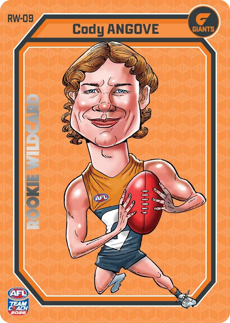 Teamcoach 2026 Rookie Wildcards Team RW-09 Cody Angove - GWS Giants