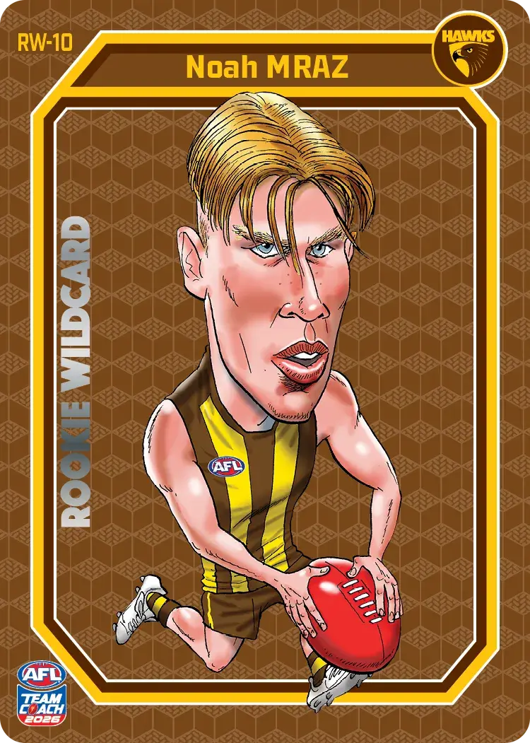 Teamcoach 2026 Rookie Wildcards Team RW-10 Noah Mraz - Hawthorn Hawks