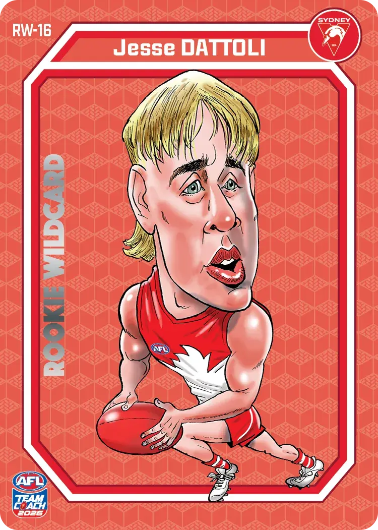 Teamcoach 2026 Rookie Wildcards Team RW-16 Jesse Dattoli - Sydney Swans