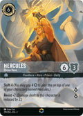 Disney Lorcana Set 2 Rise of the Floodborn. Hercules "Divine Hero" Enchanted card.