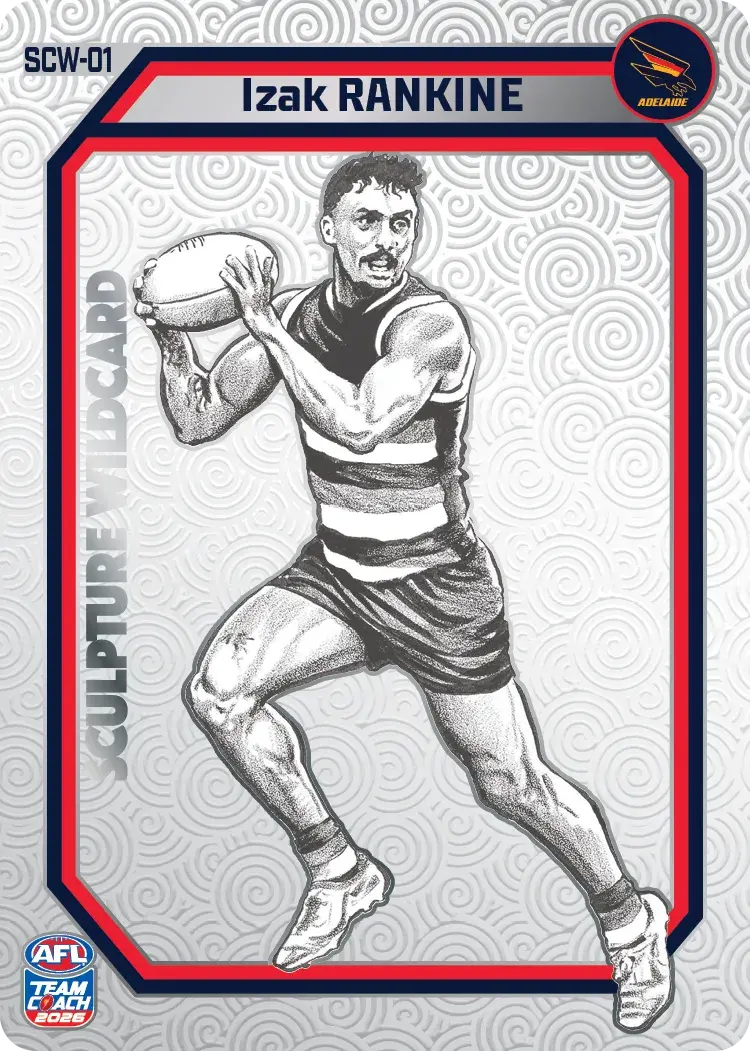 Teamcoach 2026 Sculpture Wildcards Silver SCW-01 Izak Rankine - Adelaide Crows