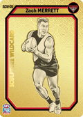Teamcoach 2026 Sculpture Wildcards Gold SCW-05 Zach Merrett - Essendon Bombers