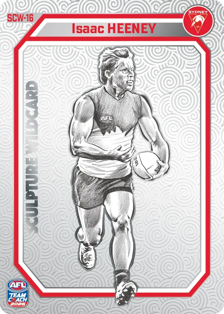 Teamcoach 2026 Sculpture Wildcards Silver SCW-16 Isaac Heeney - Sydney Swans