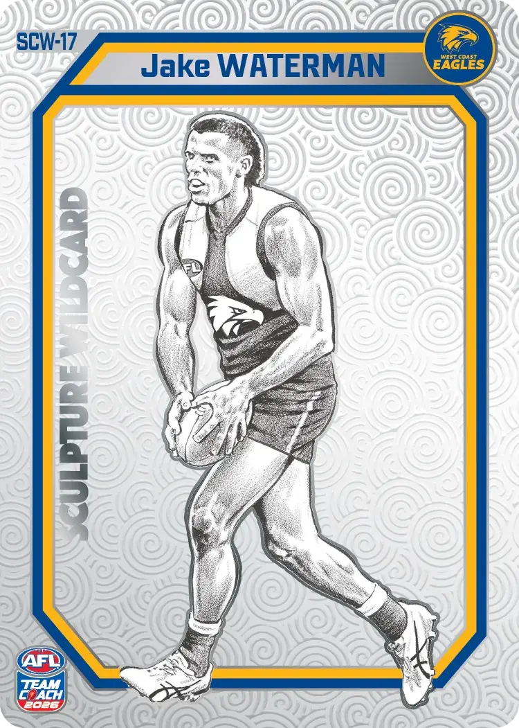 Teamcoach 2026 Sculpture Wildcards Silver SCW-17 Jake Waterman - West Coast Eagles