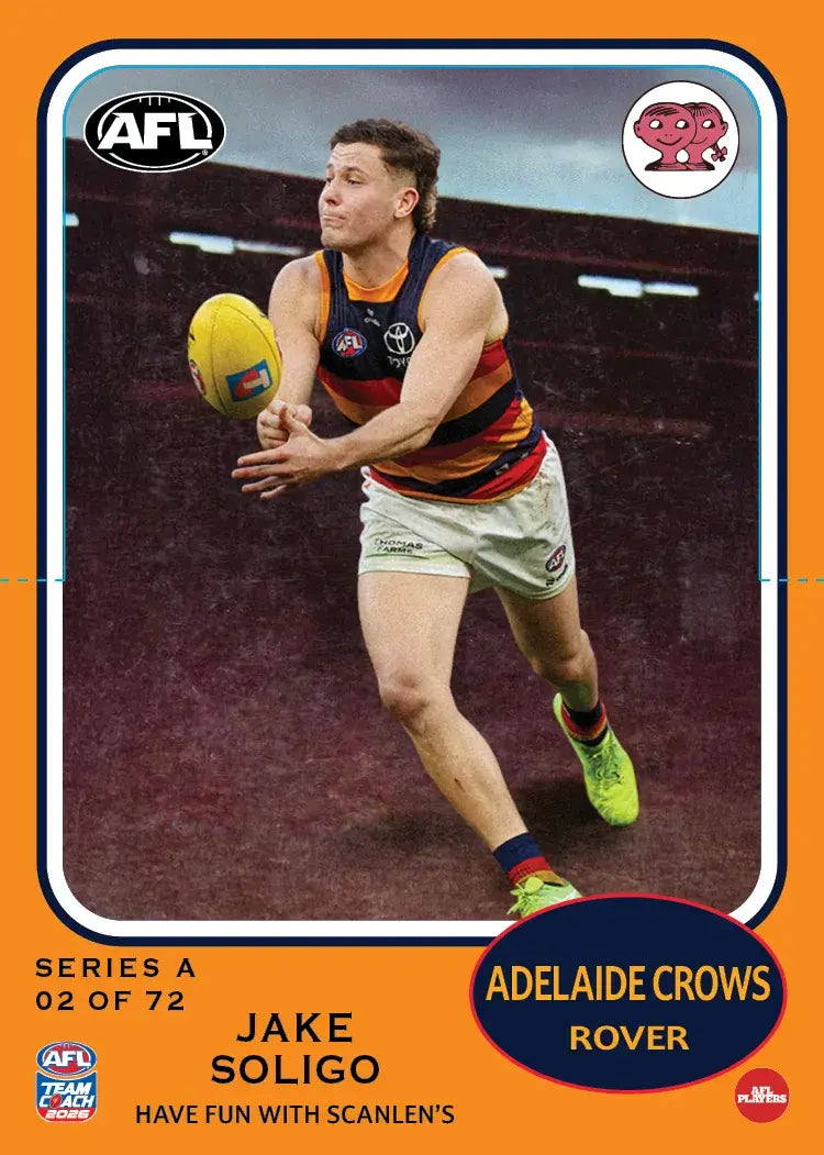 Teamcoach 2026 Scanlens Die-Cut #2 Jake Soligo - Adelaide Crows