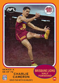 Teamcoach 2026 Scanlens Die-Cut #6 Charlie Cameron - Brisbane Lions