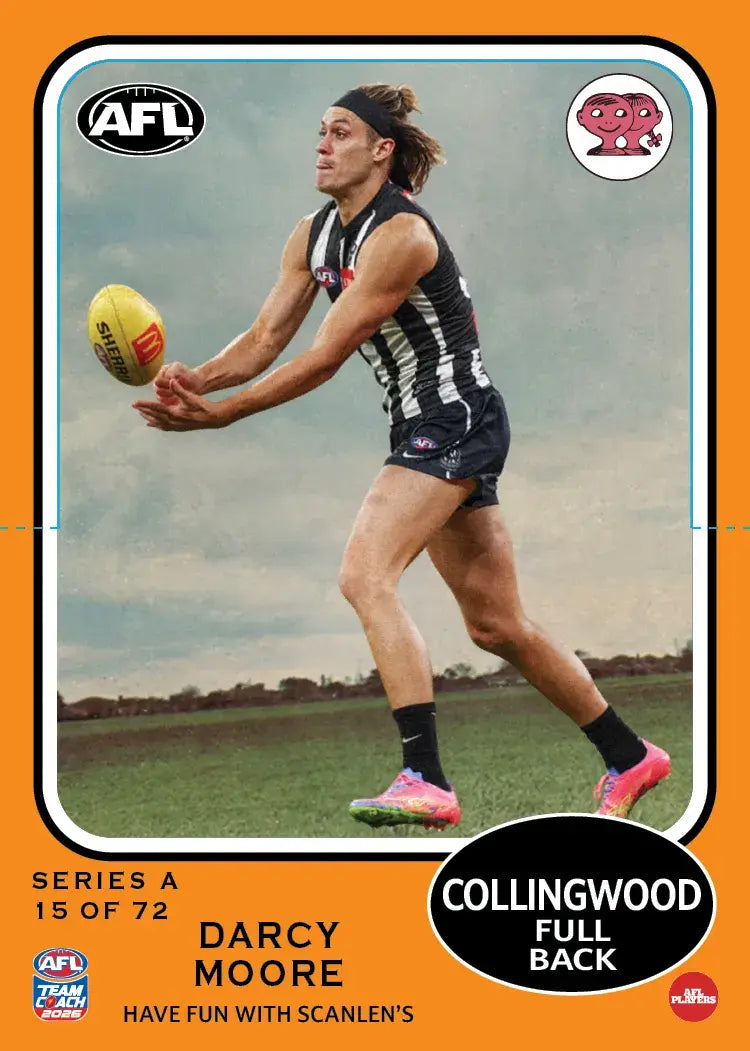 Teamcoach 2026 Scanlens Die-Cut #15 Darcy Moore - Collingwood Magpies