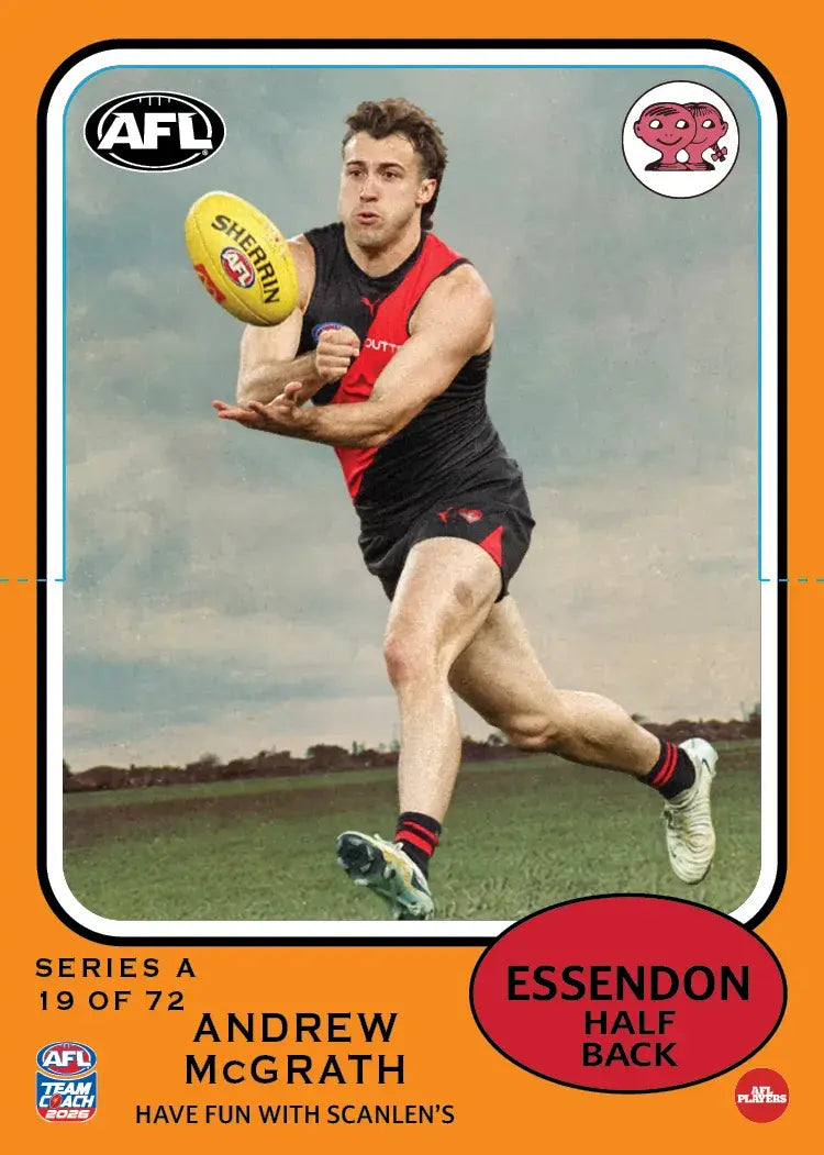 Teamcoach 2026 Scanlens Die-Cut #19 Andrew McGrath - Essendon Bombers