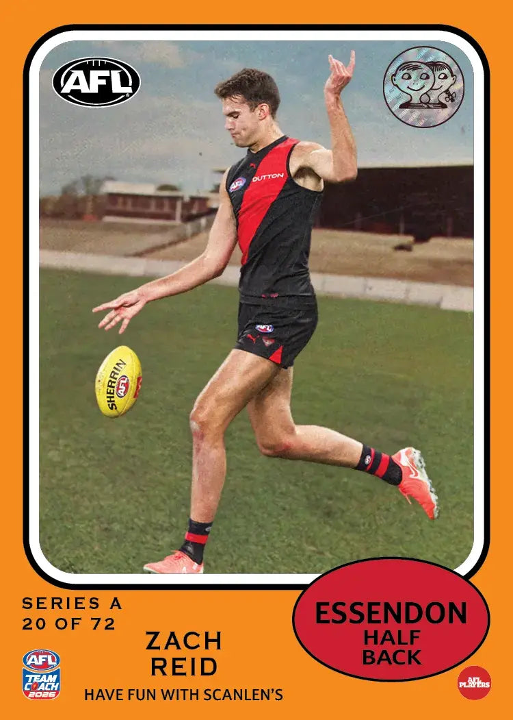 Teamcoach 2026 Scanlens Retro #20 Zach Reid - Essendon Bombers