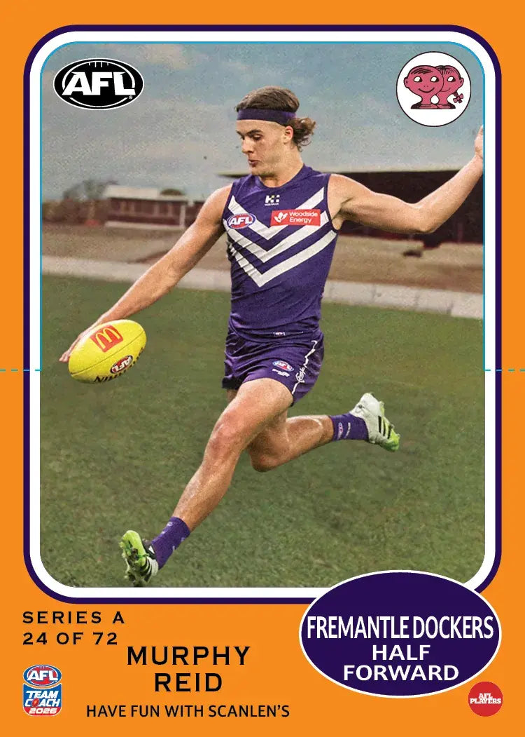 Teamcoach 2026 Scanlens Die-Cut #24 Murphy Reid - Fremantle Dockers