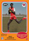 Teamcoach 2026 Scanlens Die-Cut #29 Mac Andrew - Gold Coast Suns