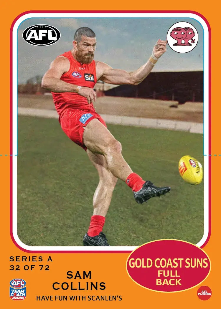 Teamcoach 2026 Scanlens Die-Cut #32 Sam Collins - Gold Coast Suns