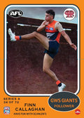 Teamcoach 2026 Scanlens Die-Cut #34 Finn Callaghan - GWS Giants
