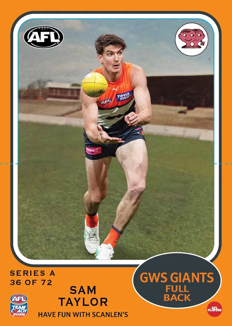 Teamcoach 2026 Scanlens Die-Cut #36 Sam Taylor - GWS Giants