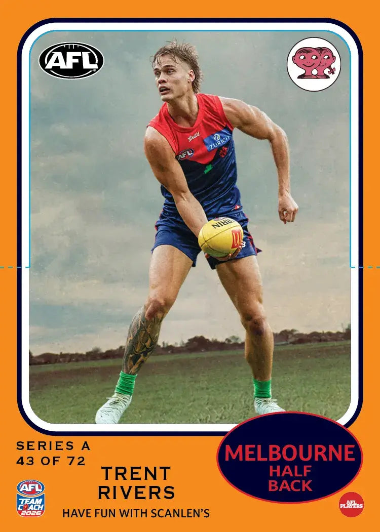 Teamcoach 2026 Scanlens Die-Cut #43 Trent Rivers - Melbourne Demons