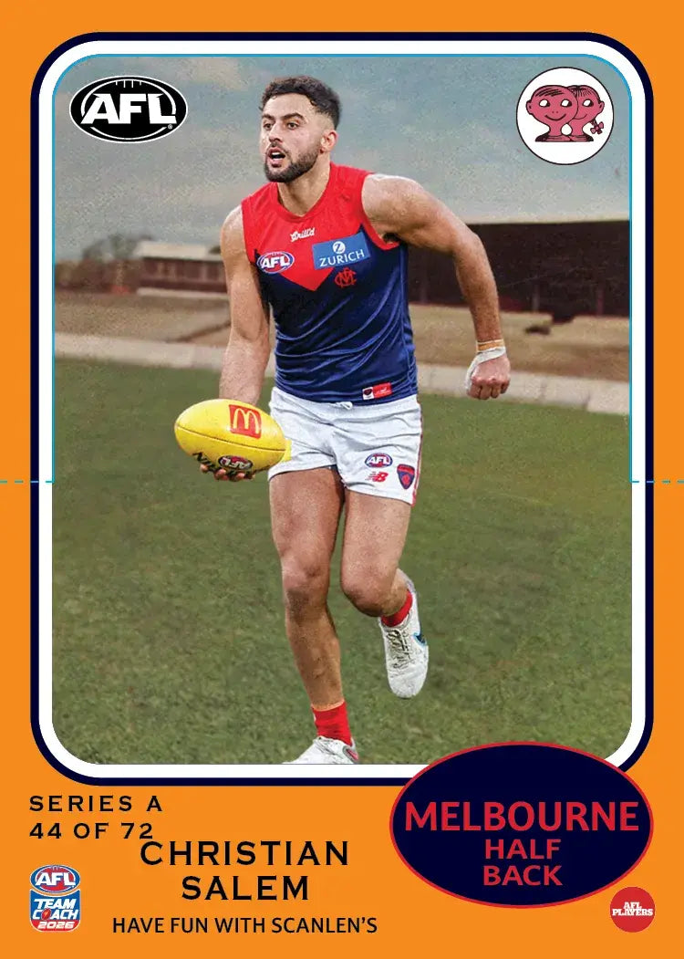 Teamcoach 2026 Scanlens Die-Cut #44 Christian Salem - Melbourne Demons