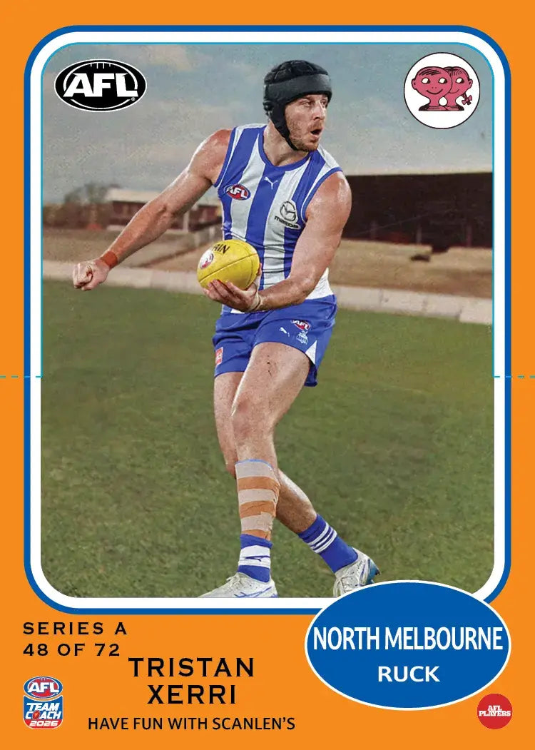 Teamcoach 2026 Scanlens Die-Cut #48 Tristan Xerri - North Melbourne Kangaroos