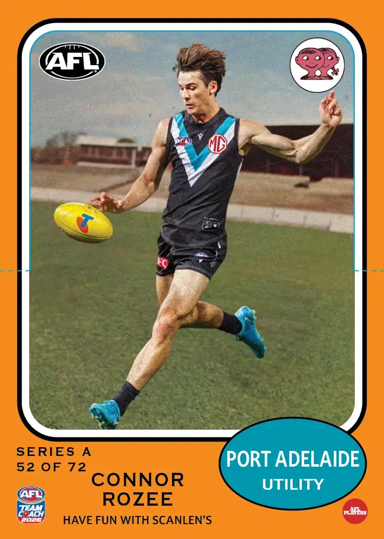 Teamcoach 2026 Scanlens Die-Cut #52 Connor Rozee - Port Adelaide Power