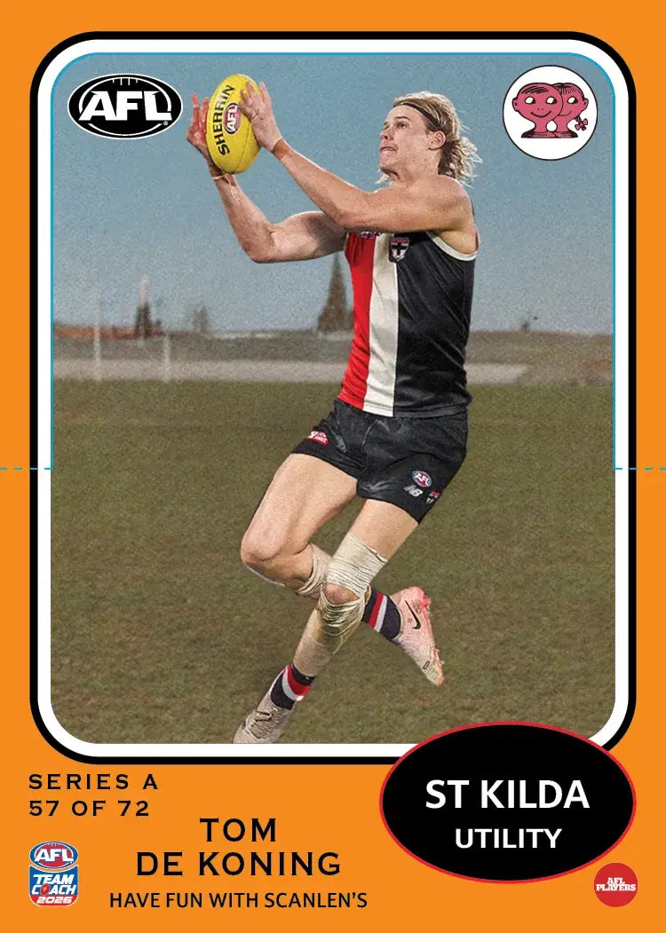 Teamcoach 2026 Scanlens Die-Cut #57 Tom De Koning - St Kilda Saints